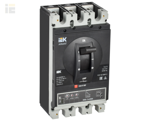 AR-MCCB-3I-085-0630A-ELSC | ARMAT Автоматический выключатель в литом корпусе 3P типоразмер I 85кА 630А расцепитель электронный стандартный | IEK