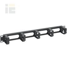 ITK Кабельный органайзер 19 1U 5 колец черный