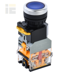 Кнопка управления D8-11D d=22мм 1з+1р с подсветкой синяя IEK