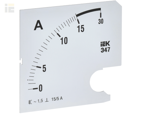 Шкала сменная для амперметра Э47 15/5А класс точности 1,5 96х96мм IEK