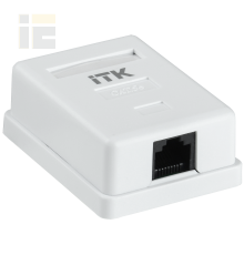 ITK Настенная информационная розетка RJ45 8P8C кат.5E UTP 1-порт белая