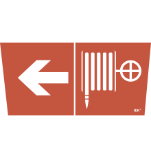 Этикетка самоклеящаяся 310х280мм Пожарный кран/стрелка налево