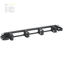 ITK Кабельный органайзер 1U 2 боковых горизонтальных и 4 вертикальных кольца черный