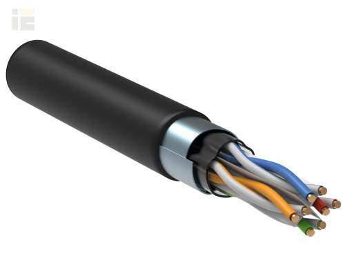 LC3-C604-329 | ITK Витая пара F/UTP кат.6 4x2х23AWG LSZH черный (305м) |