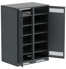 ITK LINEA B Шкаф (пустой) 2000х1400х950мм двустворчатая металлическая дверь черный