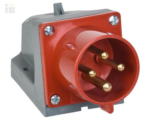 PSR52-032-4 | Вилка стационарная ССИ-524 3Р+РЕ 32А 380-415В IP44 | IEK
