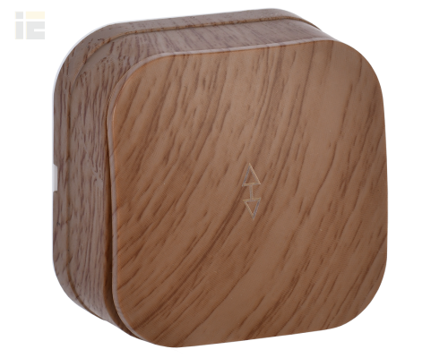 EVH12-K24-10 | Выключатель 1-клавишный для открытой установки проходной ВСп10-1-0-ХД 10А GLORY дуб | IEK