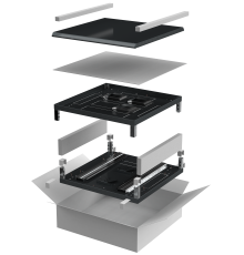 ITK LINEA N Комплект основание и крыша 800х800мм для шкафа 18-27U черный