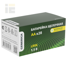 Батарейка щелочная Alkaline LR06/AA (28/бокс) GENERICA