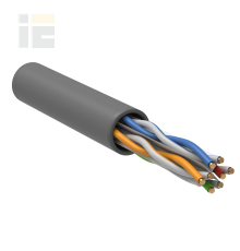 ITK Витая пара U/UTP кат.6 4х2х24AWG PATCH LSZH нг(А)-HF серый (305м)