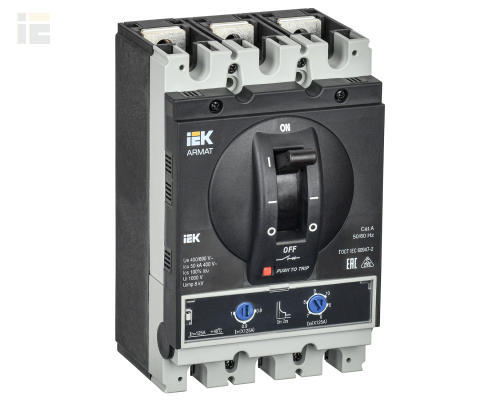 AR-MCCB-3G-050-0125A-ATUC | ARMAT Автоматический выключатель в литом корпусе 3P типоразмер G 50кА 125А расцепитель термомагнитный регулируемый | IEK