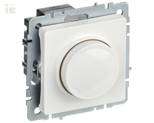 BR-D20-0600-K01 | BRITE Светорегулятор поворотно-нажимной 600Вт СС10-1-0-БрБ белый | IEK