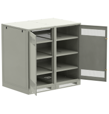 ITK LINEA B Шкаф (пустой) 1350х1400х950мм двустворчатая металлическая дверь серый