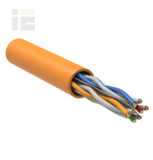 ITK Витая пара U/UTP кат.6 4х2х23AWG solid LSZH нг(А)-HF оранжевый (305м)