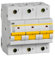 Автоматический выключатель ВА47-100МА без теплового расцепителя 3P 40А 10кА D IEK