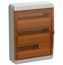 TEKFOR Корпус пластиковый КМПн-54 IP65 оранжевая прозрачная дверь IEK