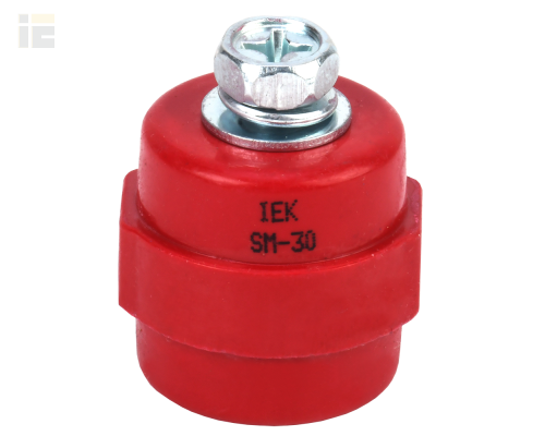 YIS11-30-08-B | Изолятор SM30 (М8) силовой с болтом | IEK