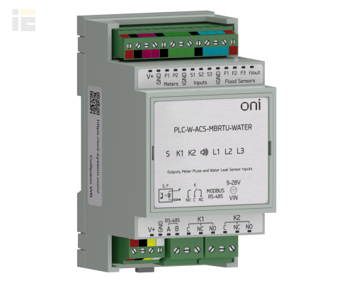 ПЛК W. Модуль учета водопотребления и контроля протечек Modbus RTU ONI