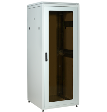 ITK LINEA N Шкаф сетевой 19 47U 800х800мм стеклянная передняя дверь задняя металлическая серый