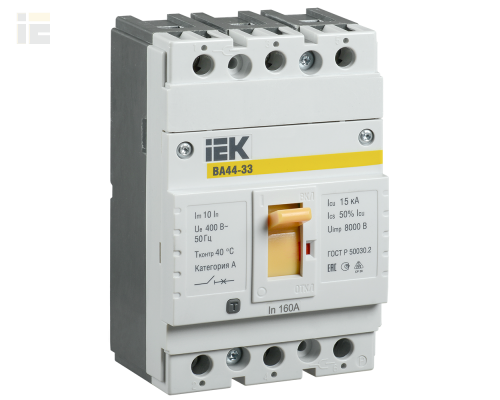 SVA4410-3-0160 | Выключатель автоматический ВА44-33 3Р 160А 15кА | IEK