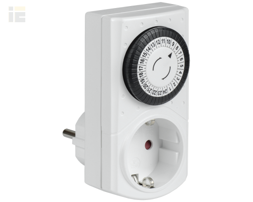 ERT-20-1-16-S-30-0-20-K01 | Розетка-таймер механический РТМ-1 30мин 24ч 48on/off 16А IP20 | IEK