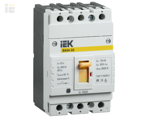 SVA4410-3-0050 | Выключатель автоматический ВА44-33 3Р 50А 15кА | IEK