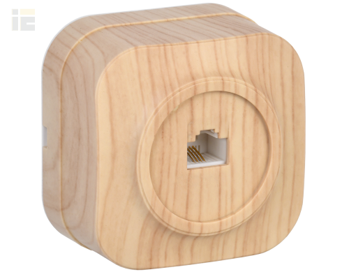 ETH10-K34 | Розетка одноместная для открытой установки телефонная РТ20-ХС GLORY сосна | IEK