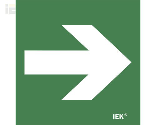 LPC10-1-15-15-STR | Этикетка самоклеящаяся 150х150мм Направляющая стрелка | IEK