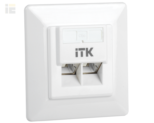 CS2-1C5EF-2-1 | ITK Внутренняя инф. розетка RJ45 кат. 5Е FTP 2 порта |