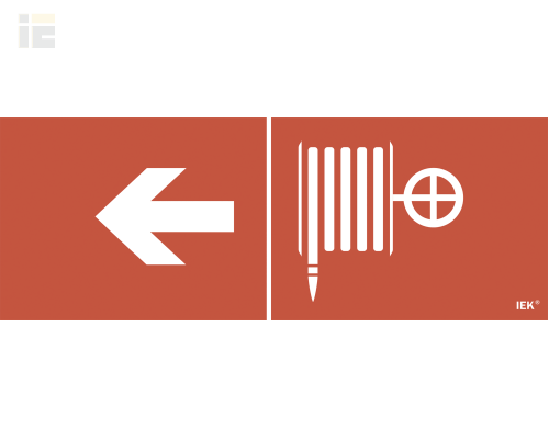 LPC10-1-35-13-PKNAL | Этикетка самоклеящаяся 350х130мм Пожарный кран/стрелка налево | IEK