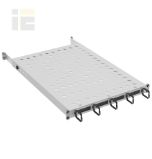ITK by ZPAS Полка стационарная 19 1U с кабельным органайзером и щеточным вводом нагрузка до 120кг 850мм серая