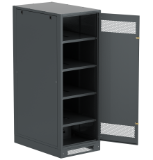 ITK LINEA B Шкаф (пустой) 1700х600х950мм металлическая дверь черный