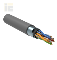 ITK Витая пара F/UTP кат.5E 4х2х24AWG solid LSZH серый (305м) РФ