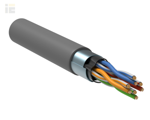 LC1-C5E04-321-R | ITK Витая пара F/UTP 5E 4х2х24AWG solid LSZH серый (305м) РФ |