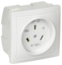 Розетка разборная для плиты с з/к с/у 32А белая Рпл11-К IEK