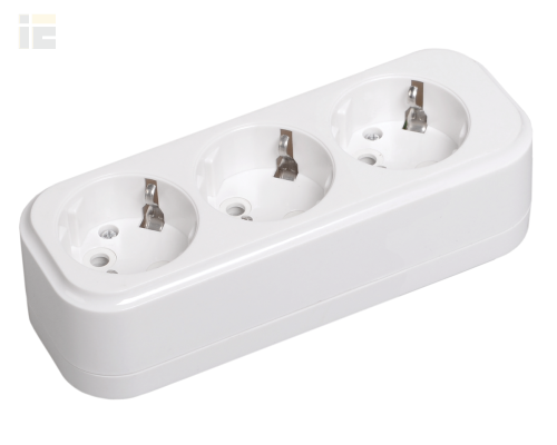 KYP11-16-03-00-Z | Розетка разборная переносная К03 3 места CLASSIC | IEK