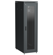 ITK LINEA N Шкаф напольный сетевой 19 42U 800х1000мм стеклянная передняя дверь задняя металлическая черный