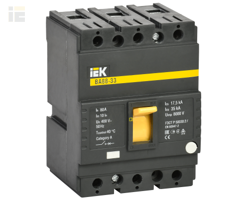 SVA20-3-0080 | Выключатель автоматический ВА88-33 3Р 80А 35кА | IEK
