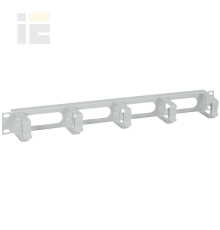 ITK Кабельный органайзер 19 1U 5 колец серый