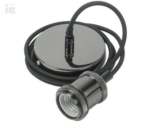 EPA12-04-02-K02 | Патрон подвесной Пал27-04-К51 E27 со шнуром 1,5м RETRO черный | IEK