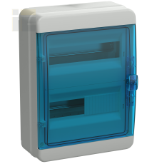 TEKFOR Корпус пластиковый КМПн-24 IP65 синяя прозрачная дверь IEK