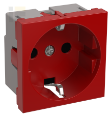 РКС-20-32-П-К Розетка с з/к 2к (на 2 модуля) ПРАЙМЕР красная IEK