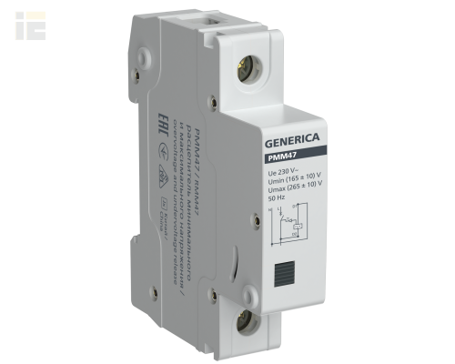 Расцепитель минимальгого и максимального напряжения РММ47 на DIN-рейку GENERICA