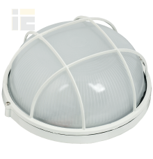 Светильник НПП1102 круг с решеткой 100Вт IP54 белый IEK