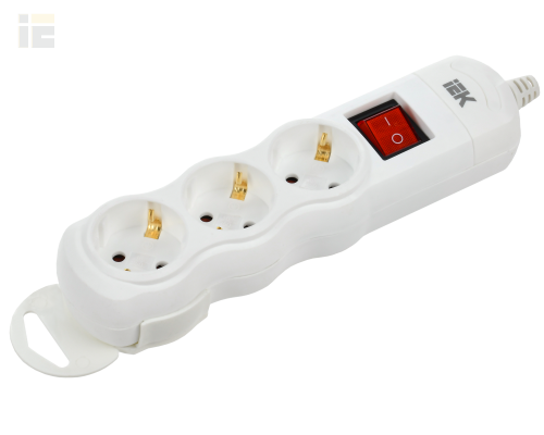 Розетка переносная разборная с выключателем РПр03В 3 места