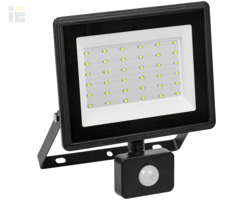 LPDO602-50-65-K02 | Прожектор СДО 06-50Д светодиодный черный с ДД IP54 6500K | IEK