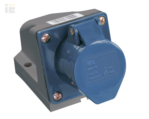 PSR11-032-3 | Розетка стационарная ССИ-123 2P+PE 32А 200-250В IP44 | IEK