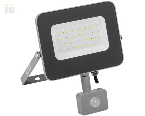 LPDO702-30-K03 | Прожектор светодиодный СДО 07-30Д с датчиком движения IP54 серый | IEK