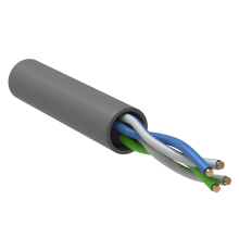 ITK Витая пара U/UTP кат.5E 2х2х24AWG solid LSZH серый (305м) РФ