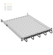 ITK by ZPAS Полка стационарная 19 1U с кабельным органайзером и щеточным вводом нагрузка до 120кг 750мм серая